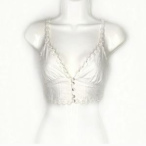 Kendall & Kylie, Women's White Crop Top, XS